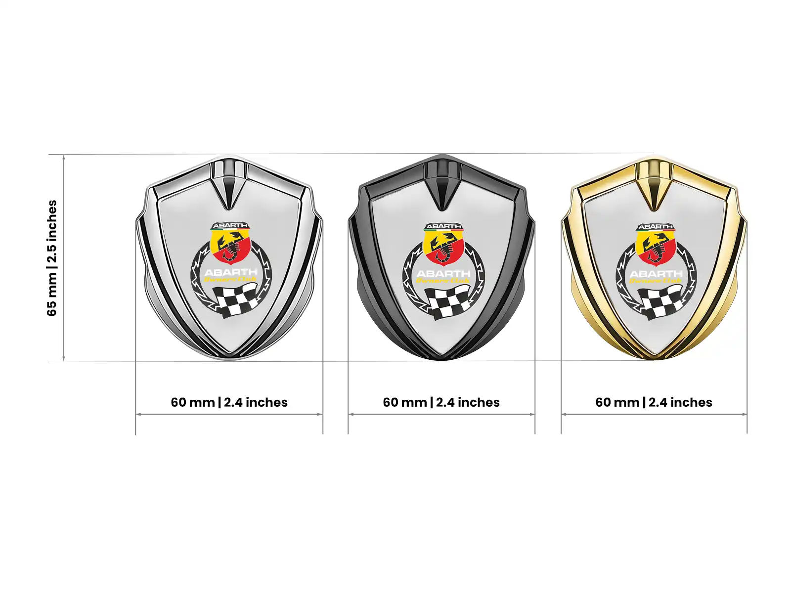 Fiat Abarth Insigne Auto-Adhésif Design Force Modulable
